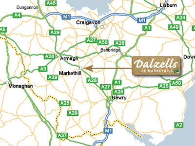 Click to view enlarged version of map showing location for Dalzells of Markethill