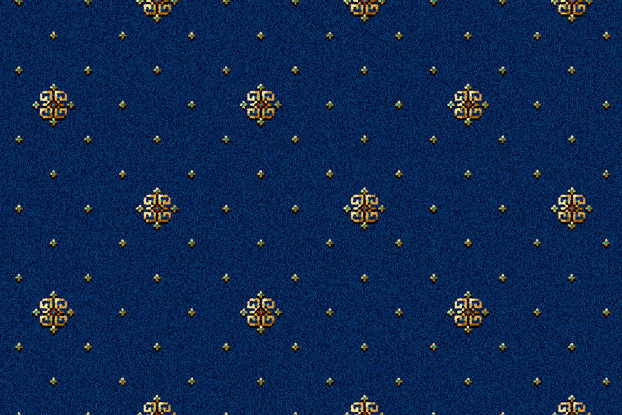 Ulster Carpets Athenia Motif Royal Blue 12/2566