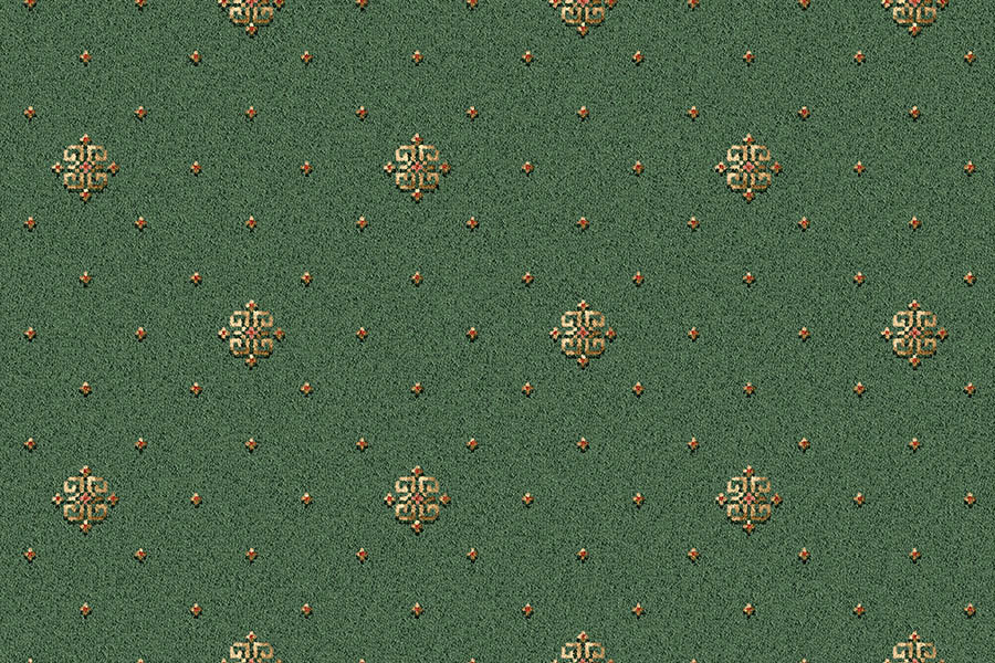 Ulster Carpets Athenia Motif Green 4/2566