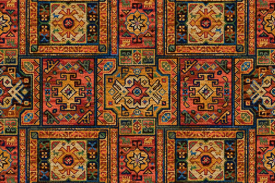 Ulster Carpets Glenavy Ethnic Panel Rust 2/2648